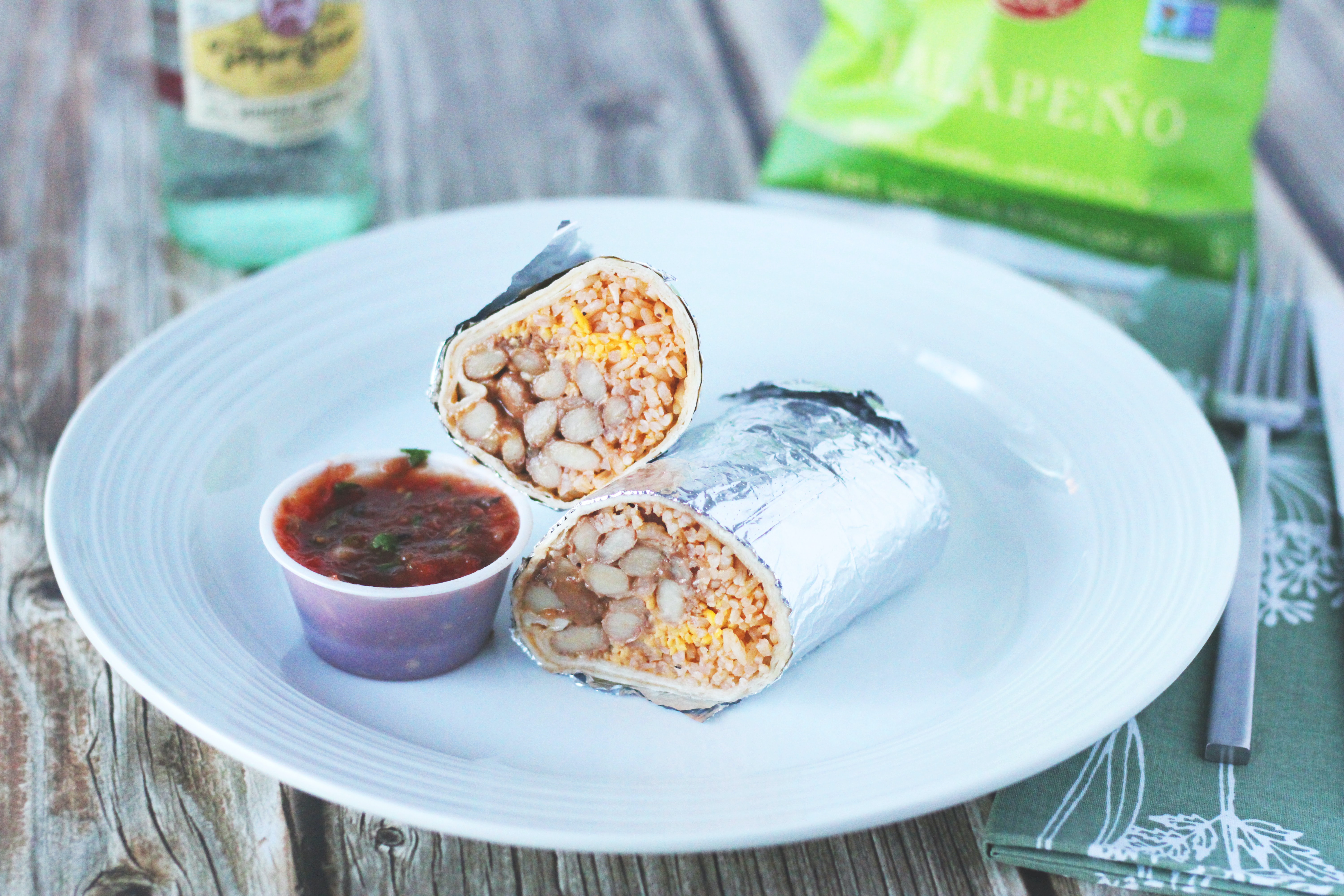 rice and bean burrito