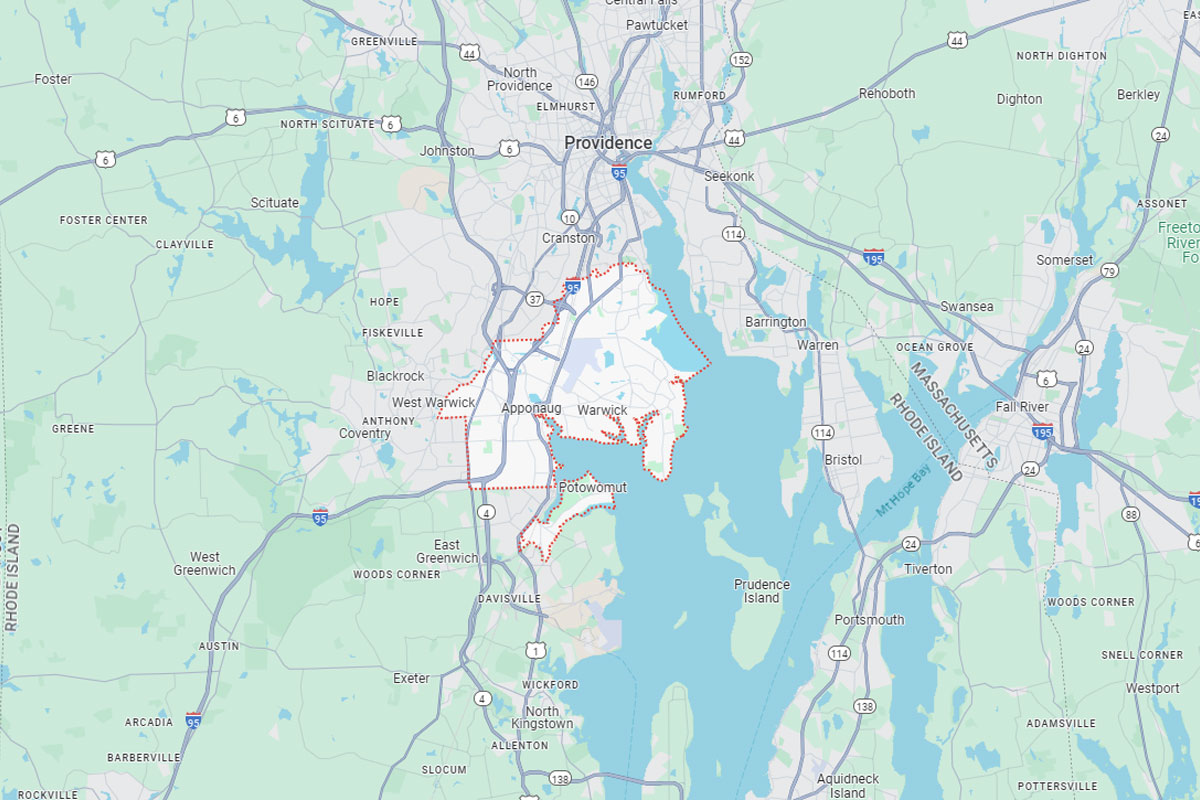 A Google Map of Warwick