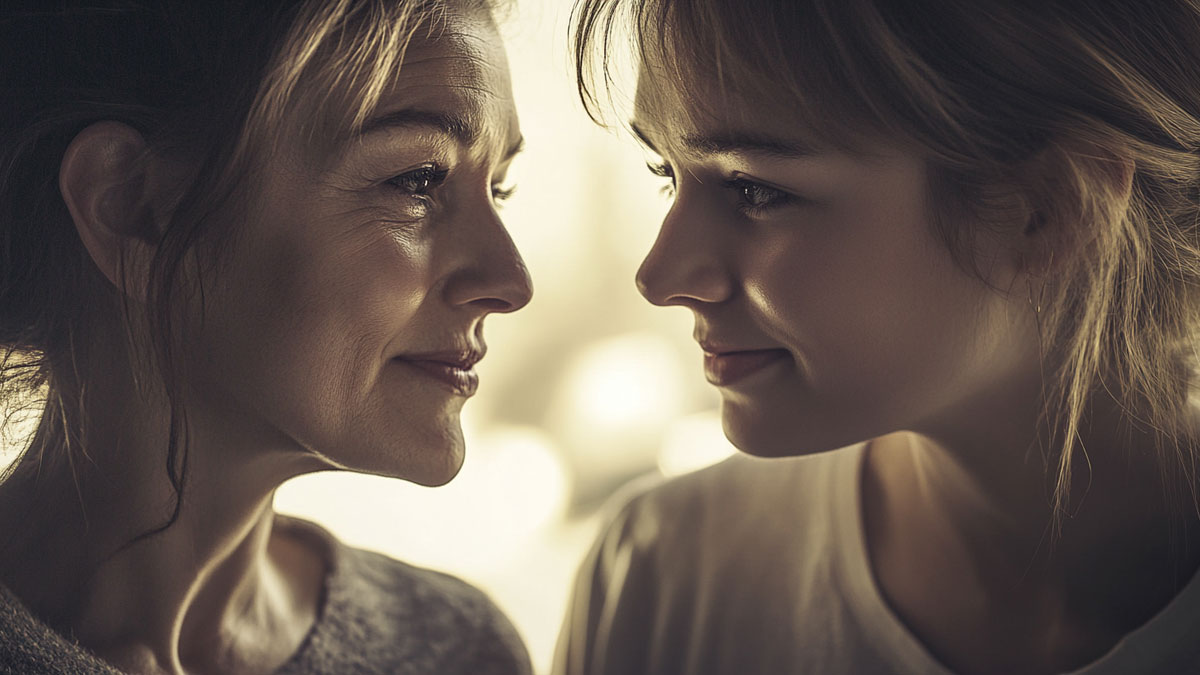 Daughter giving mother advice