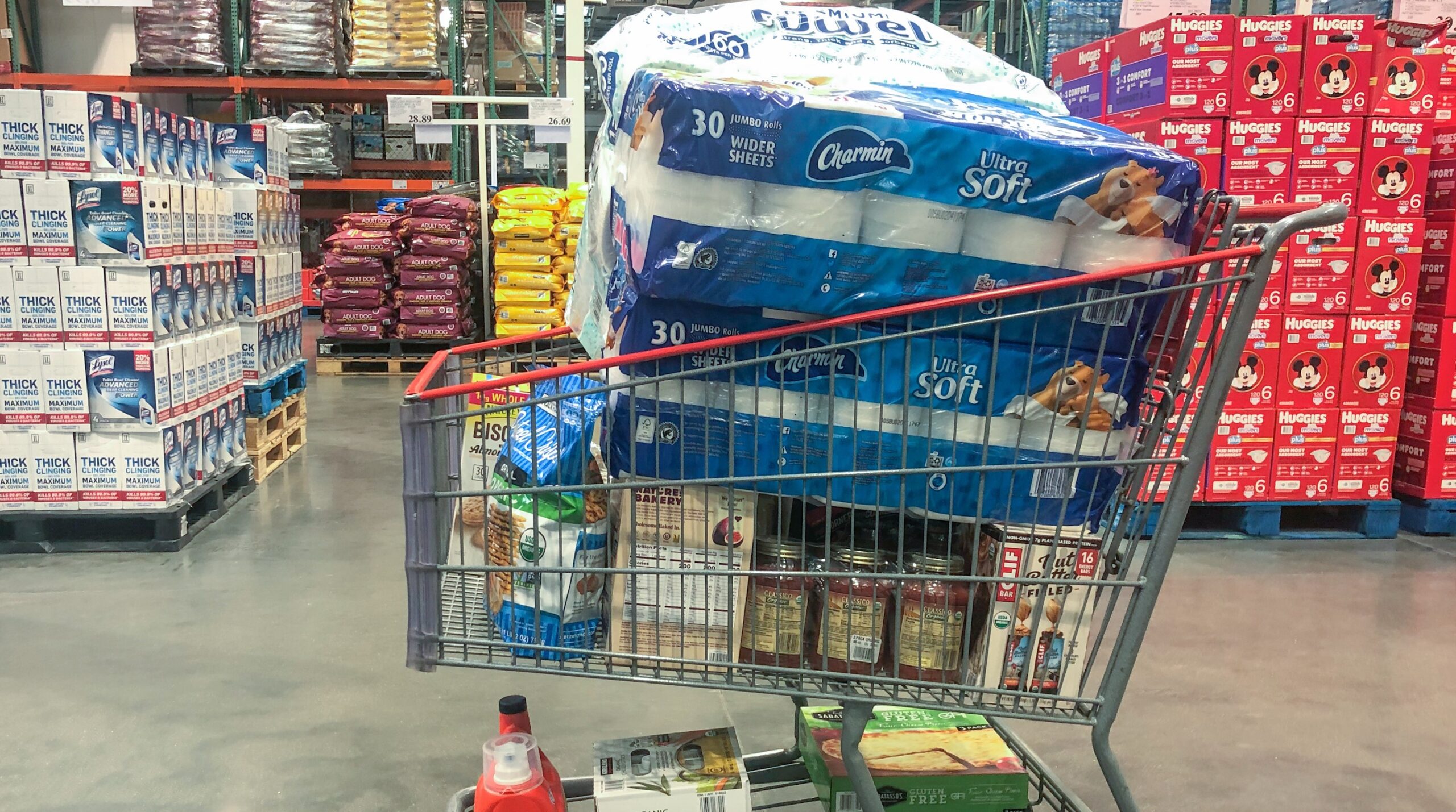 Costco Shopping Basket Full