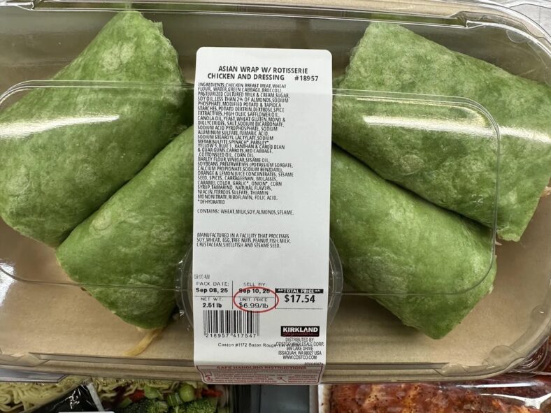 Kirkland Rotisserie Chicken Asian Wraps